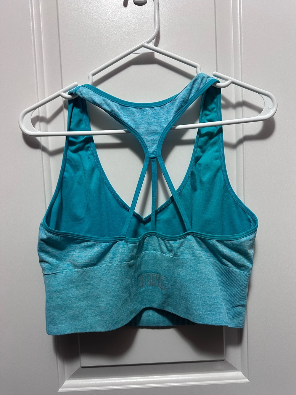 PINK Victoria's Secret Teal Racerback Strappy Sports Bra